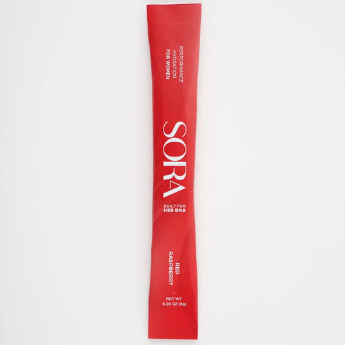 SORA hydration stick packs for women with balanced electrolytes